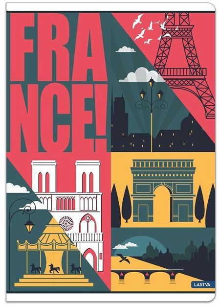 Тетрадка Lastva Travel А4, 50 листа с широки редове