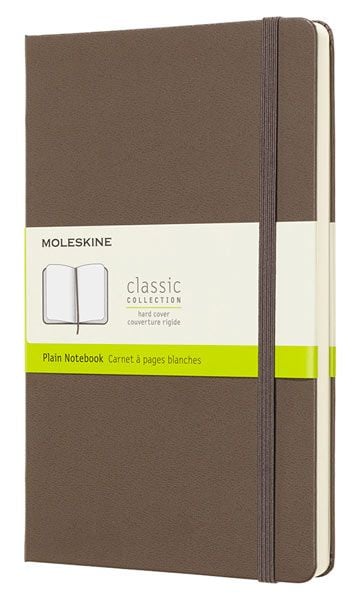 Класически кафяв тефтер Moleskine Classic Earth Brown с твърди корици и нелинирани страници