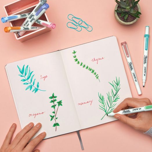 Комплект двувърхи маркери Sharpie S-Note, 8 цвята