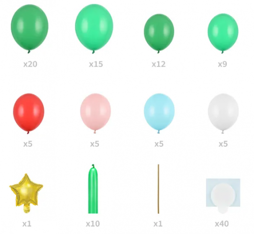 Букет от балони PartyDeco - Коледна елха