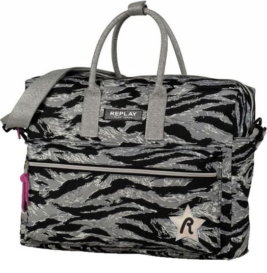 Чанта Replay за през рамо, сиви дръжки