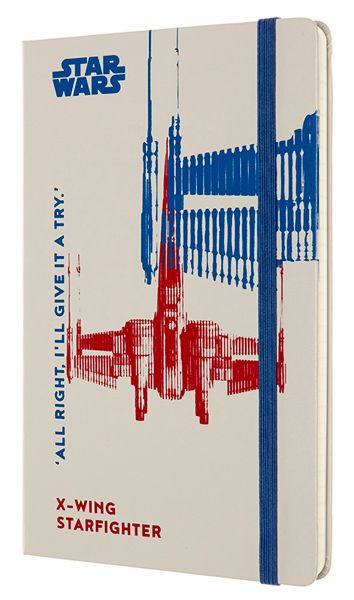 Класически тефтер Moleskine Limited Editions Star Wars X-Wing с твърди корици и линирани страници