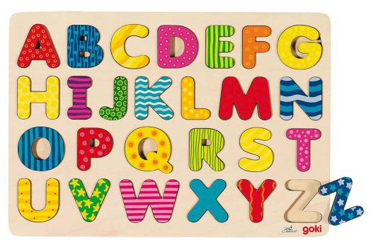 Дървен пъзел Goki, азбука