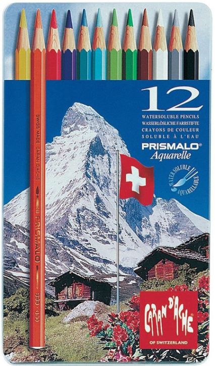 Комплект моливи Caran d'Ache Prismalo, 12 цвята