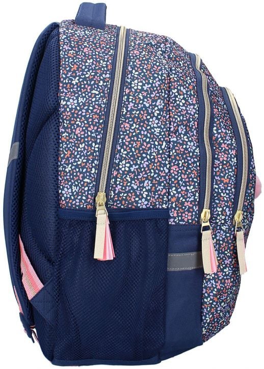 Ергономична ученическа раница Vadobag Milky Kiss Floral Fame с две отделения