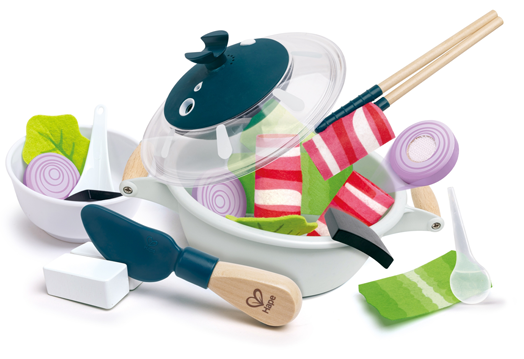 Дървен готварски комплект Hape - Гореща тенджера