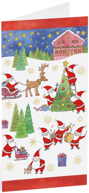 Коледна картичка за пари Busquets: Коледно селце