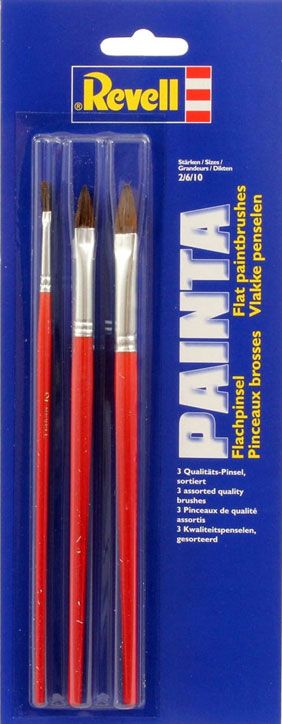 Комплект плоски четки за оцветяване Revell - Painta, 3 бр.