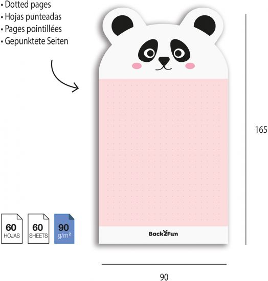 Лепящи листчета Miquelrius Back2Fun, панда