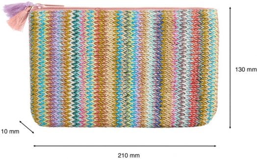 Плосък несесер Miquelrius Mallorca Zig Zag Raffia