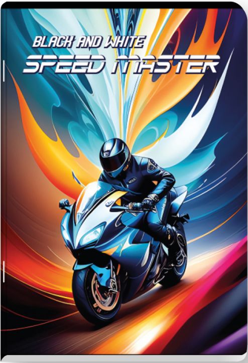 Тетрадка Black & White Boy A5, 40 листа - тесни и широки редове