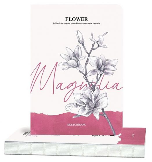 Скицник Drasca Flower Magnolia А5, 80 листа
