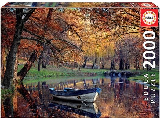 Пъзел Educa: Лодка на езерото, 2000 части
