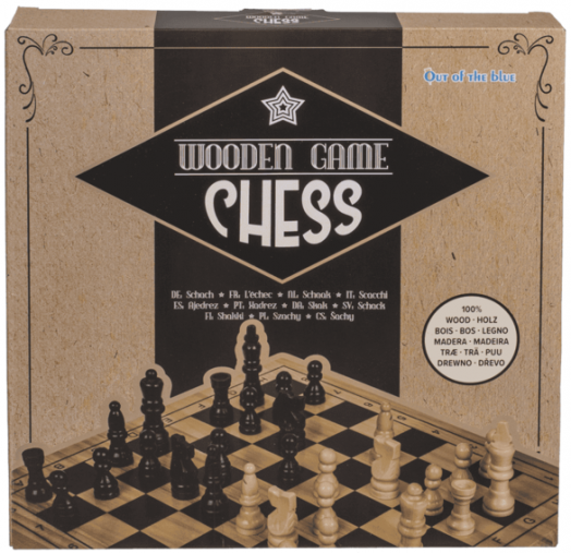 Дървен шах Out of the Blue, 28.5 х 28.5 см.