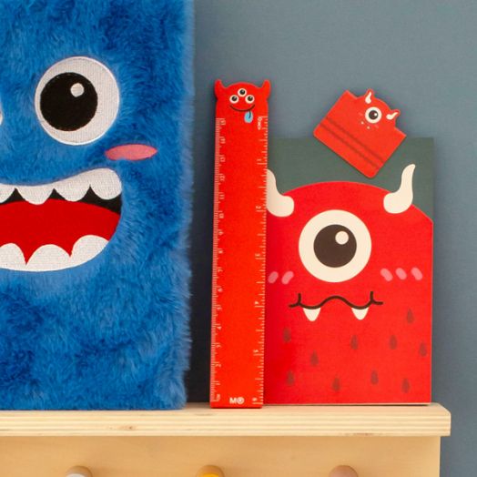 Дървена линийка Miquelrius Little Monster, 15 см.