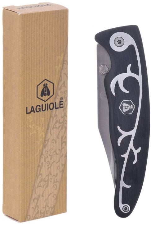Сгъваем нож Laguiole Foldable Hunting Knife Black Pakkawood