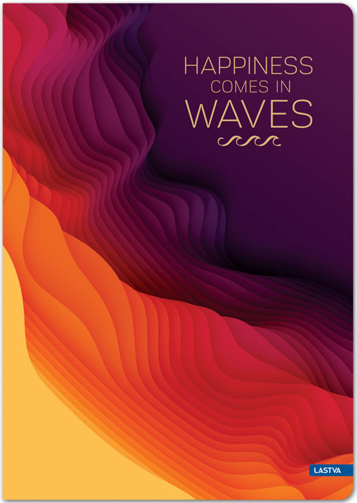 Тетрадка Lastva Waves, A4, 96 листа, широки редове