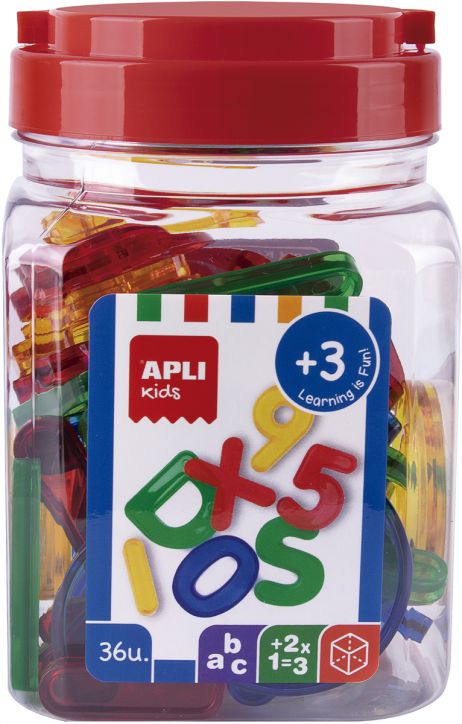 Комплект букви и цифри Apli Kids, 36 бр.