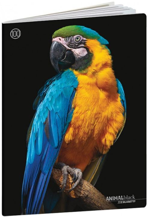 Тетрадка Blasetti Animal Black А4, 36 листа с широки редове