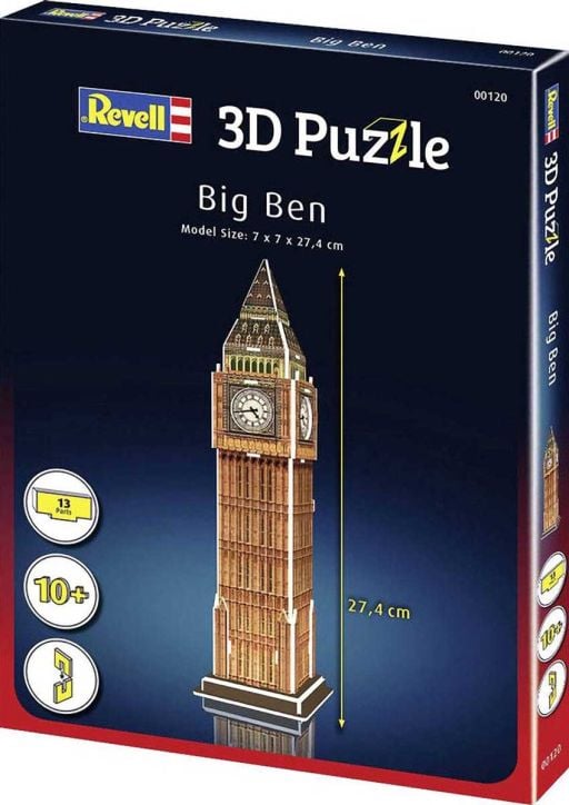 Мини 3D пъзел Revell - Биг Бен, 13 части
