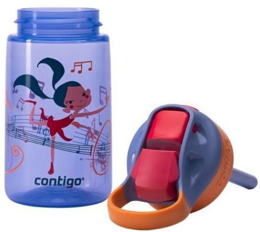 Детска бутилка за вода Contigo Gizmo Flip - Танцьорка, 420 мл.