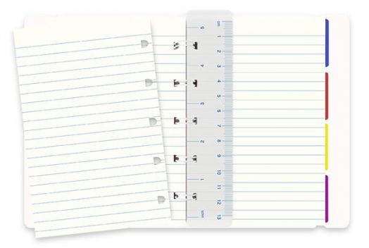 Тефтер Filofax Notebook Impressions Blue and White със скрита спирала и линирани листа