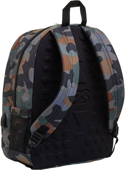 Ученическа раница Seven Freethink Military с две отделения и USB порт