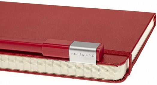 Комплект тефтер с химикалка Moleskine Classic Ruled, червен