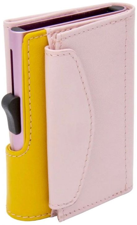Портфейл за карти и монети C-secure Saffron/Aqua, розов цвят