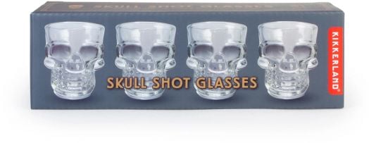 Чаши за шотове Kikkerland - Черепи, 4 бр.