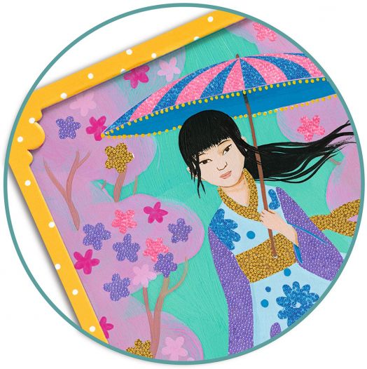 Творчески комплект Djeco: Направи колажи с мъниста Around the World