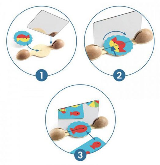 Детска игра с огледало Djeco - Картини