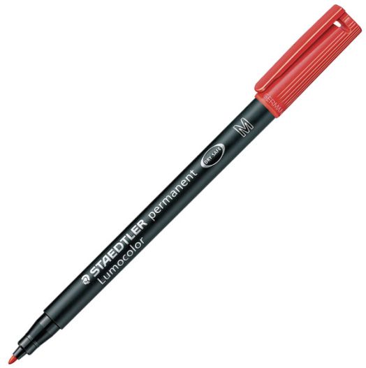 Перманентен маркер Staedtler Lumocolor 317M, червен