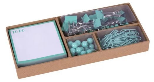 Комплект с принадлежности за бюро Apli Fluor, тюркоаз