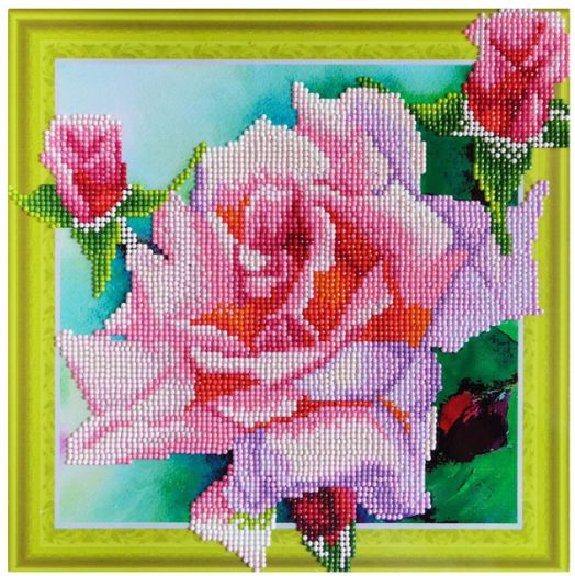 Картина с частична диамантена мозайка - Роза