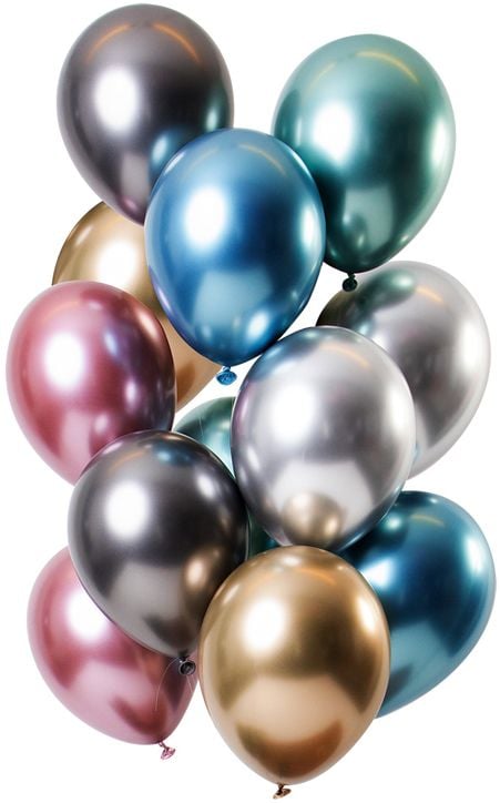 Комплект балони с огледален ефект Folat - Treasures, 12 бр.
