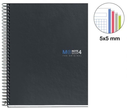Тетрадка Miquelrius The Original А5 със спирала, 160 листа на малки квадратчета