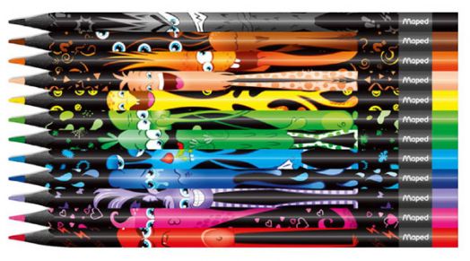 Цветни моливи Maped Color'Peps Monster, 24 цвята