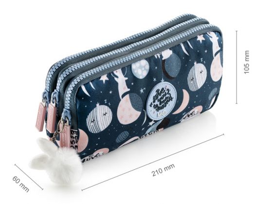 Несесер Miquelrius Space Bunny с три отделения, овален