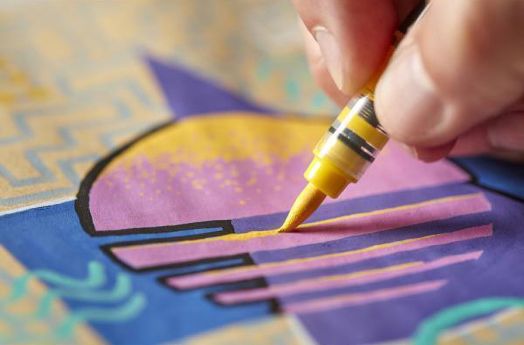 Комплект акрилни маркери Sharpie Creative Brush Tip, 5 цвята