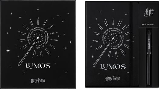 Комплект тефтер и ролер Moleskine Harry Potter Lumos