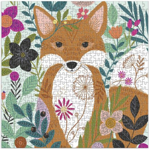 Пъзел Good Puzzle - Лисица и цветя, 500 части