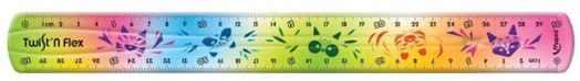 Гъвкава ученическа линийка Maped Mini Cute, 30 см.