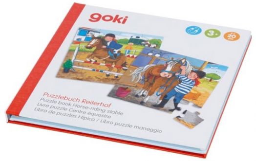 Магнитна книжка с пъзели Goki - Конюшня