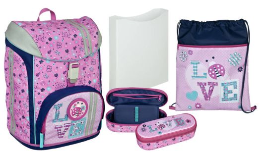 Комплект ученическа раница Ladybug, флекс ергономик