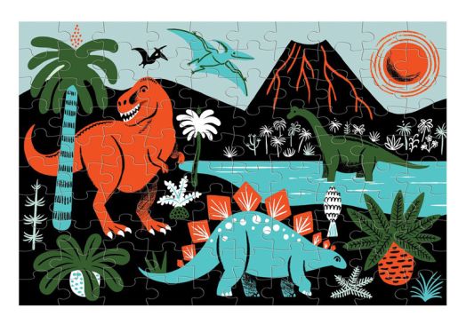 Детски светещ пъзел Mudpuppy: Динозаври, 100 части