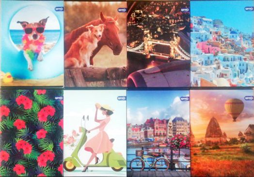 Тетрадка Spree Basic UV A5, 40 листа с тесни и широки редове