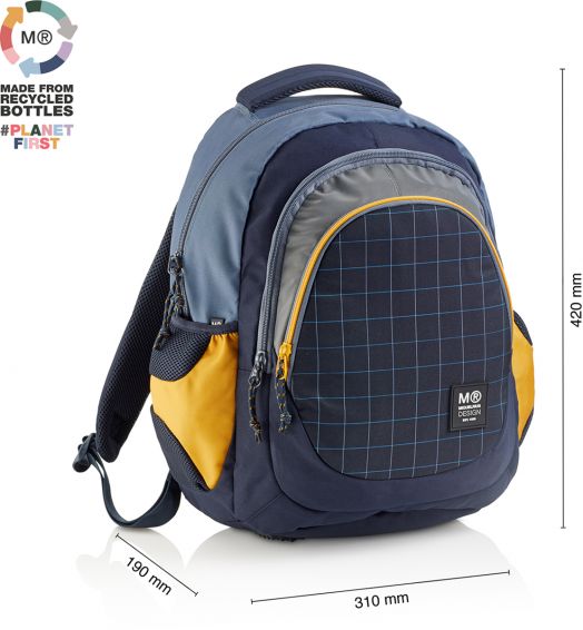 Ергономична раница Miquelrius Rider Black с две отделения и USB порт, 30 л.