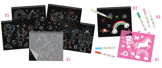Творчески комплект Floss & Rock, Chalkboard Sketchbook, Rainbow Fairy - Феята на Дъгата