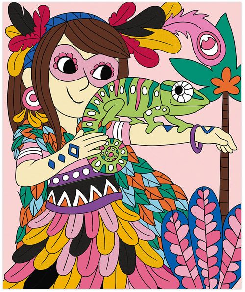 Комплект за изработване на картини с кадифе Janod